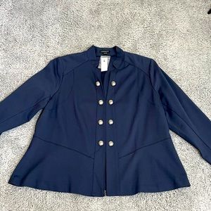 Lane Bryant Stylish Navy Blue Military Jacket 20